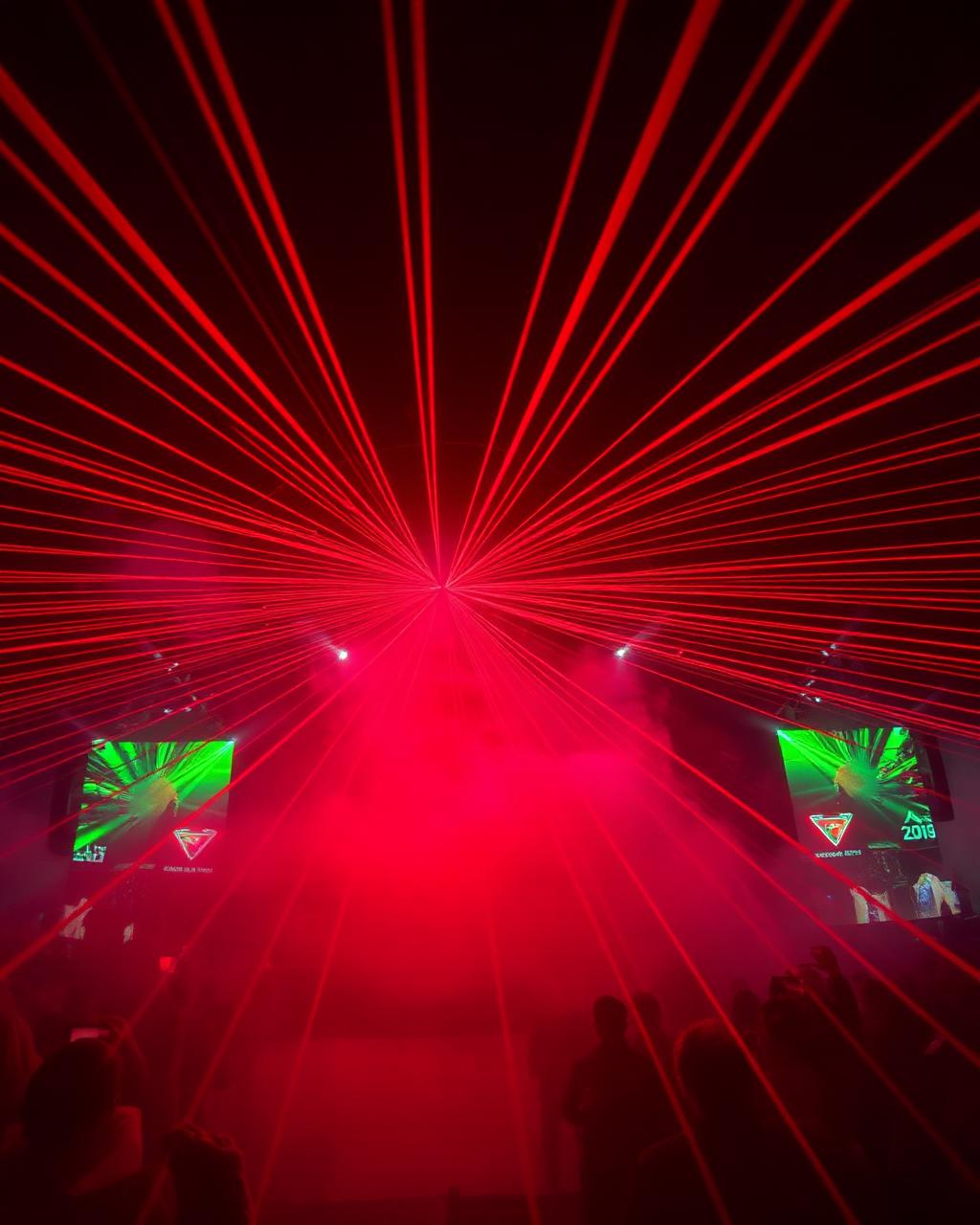 أنماط ليزر حمراء